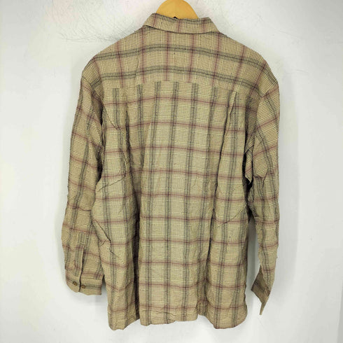 Gavial レーヨン オンブレチェック オープンカラーシャツ メンズ JPN:L